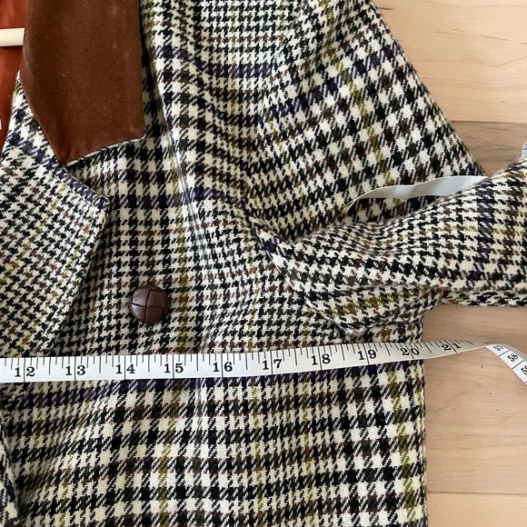 Vintage Plaid Wool Blazer Made In France - Picture 7 of 9